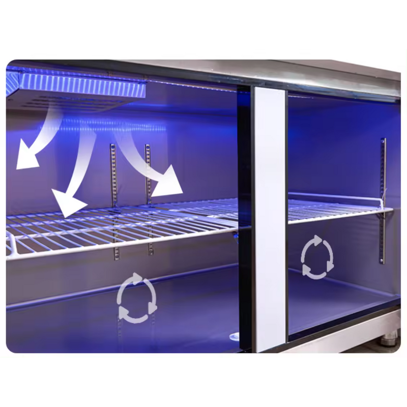 Glass Door Freezer Manufacturer - Commercial Stainless Steel Fan Cooling Refrigerated