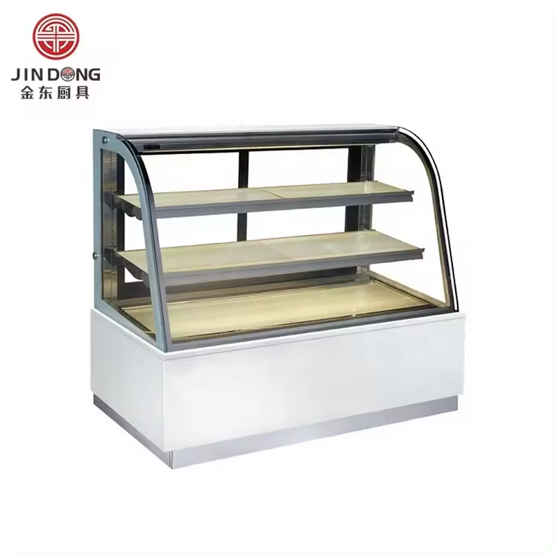 Dessert Refrigerator Factory - Commercial Mini Curved Glass Pastry Bakery Showcase
