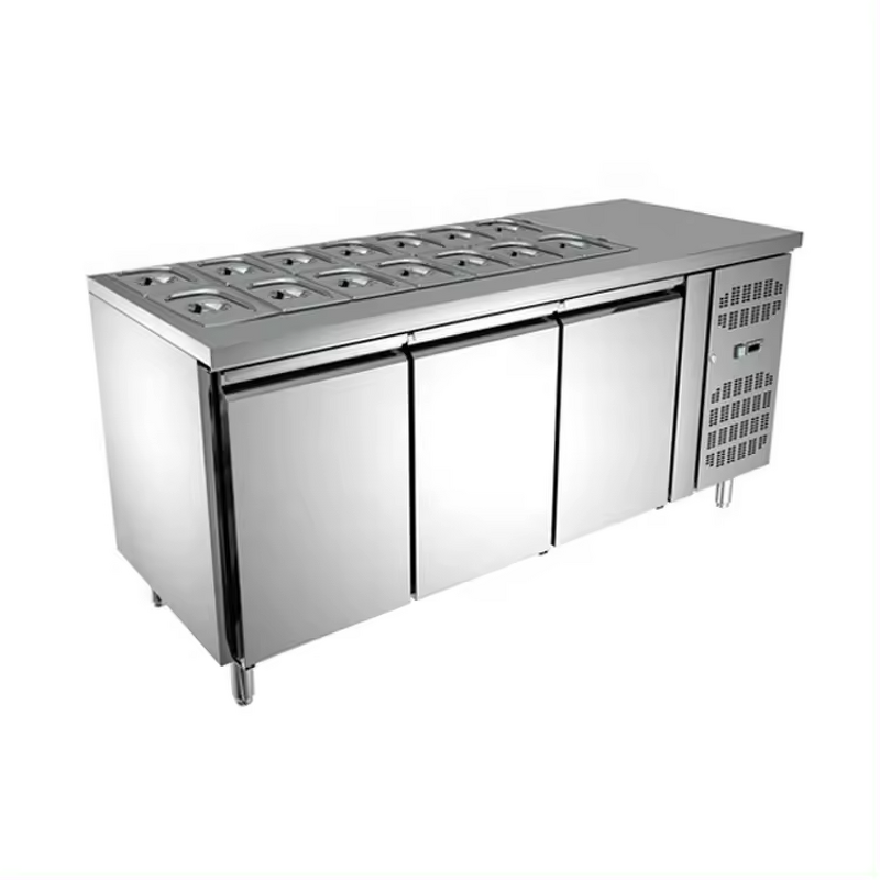 Salad Bar Fridge Supplier - Single Temperature Pizza Prep Counter Top Display Freezer