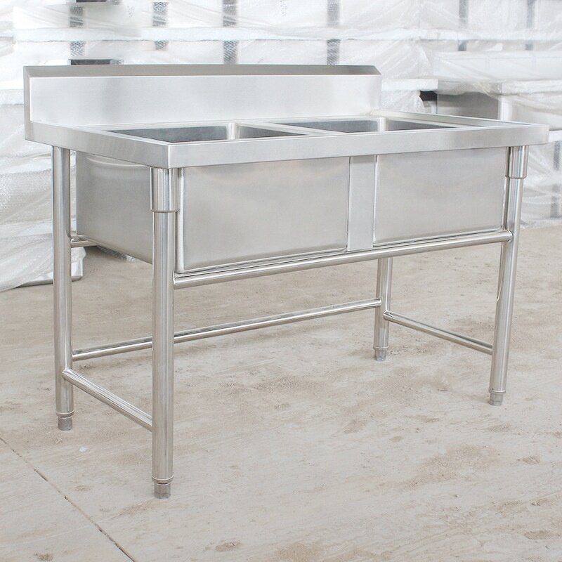 Free Standing Stainless Steel Sink Supplier - Hotel Restaurant Heavy Duty Single Double
