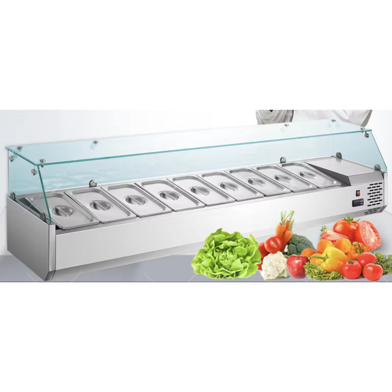 Salad Display Cabinet Supplier - Commercial Refrigerated Table Top Pizza Fruit Fridge