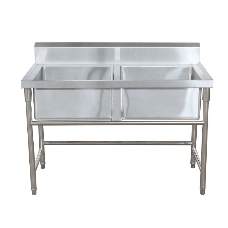 Free Standing Stainless Steel Sink Supplier - Hotel Restaurant Heavy Duty Single Double