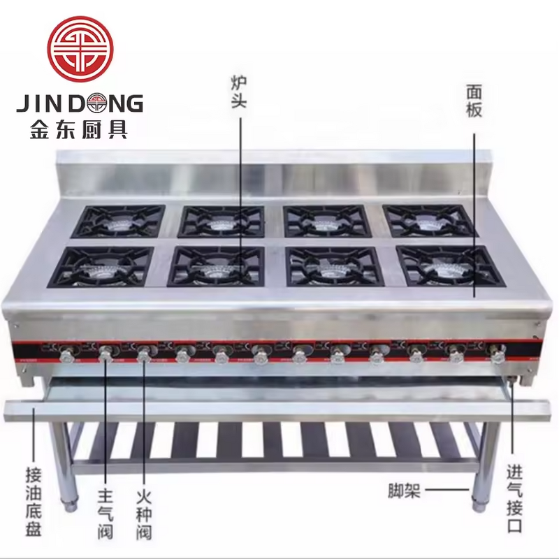 Chinese Gas Range Stove Manufacturer - Commercial Restaurant Kitchen Two Wok Stainless Steel