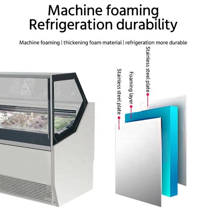 Ice Cream Showcase Factory - Commercial Air Cooled Glass Door Display Refrigerators