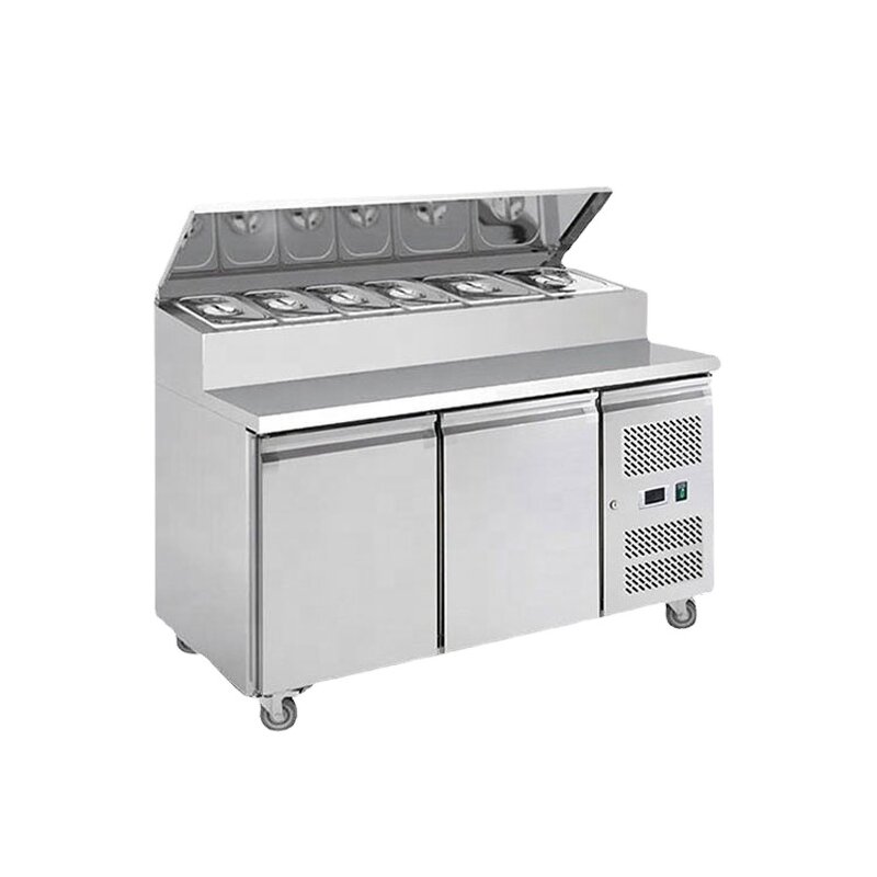 Kitchen Cooler Cabinet Supplier - Stainless Steel Workbench Pizza Salad bar Under Counter