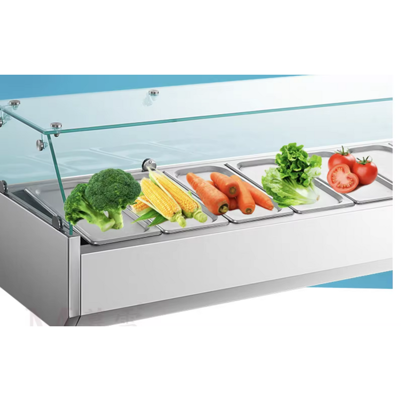 Salad Display Cabinet Supplier - Commercial Refrigerated Table Top Pizza Fruit Fridge