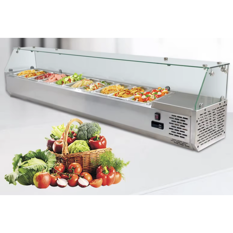Salad Display Cabinet Supplier - Commercial Refrigerated Table Top Pizza Fruit Fridge