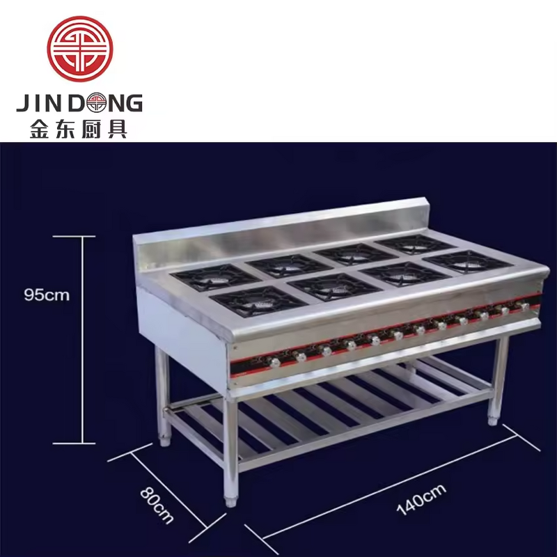 Chinese Gas Range Stove Manufacturer - Commercial Restaurant Kitchen Two Wok Stainless Steel