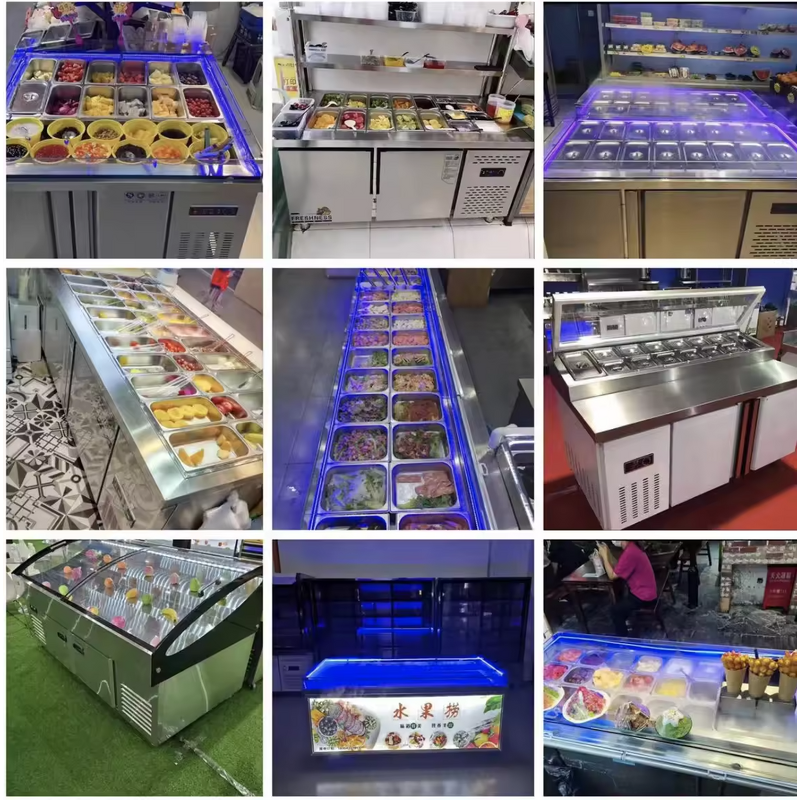 Salad Bar Fridge Supplier - Single Temperature Pizza Prep Counter Top Display Freezer