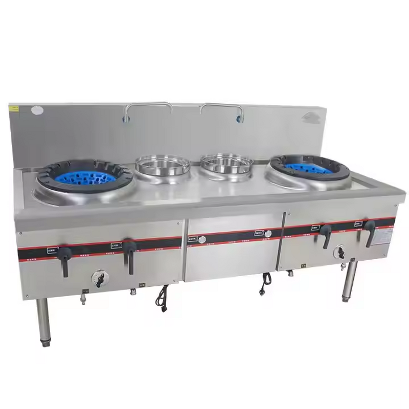 Commercial Gas Range Factory - Stainless Steel 4-8 Burners Stand Floor