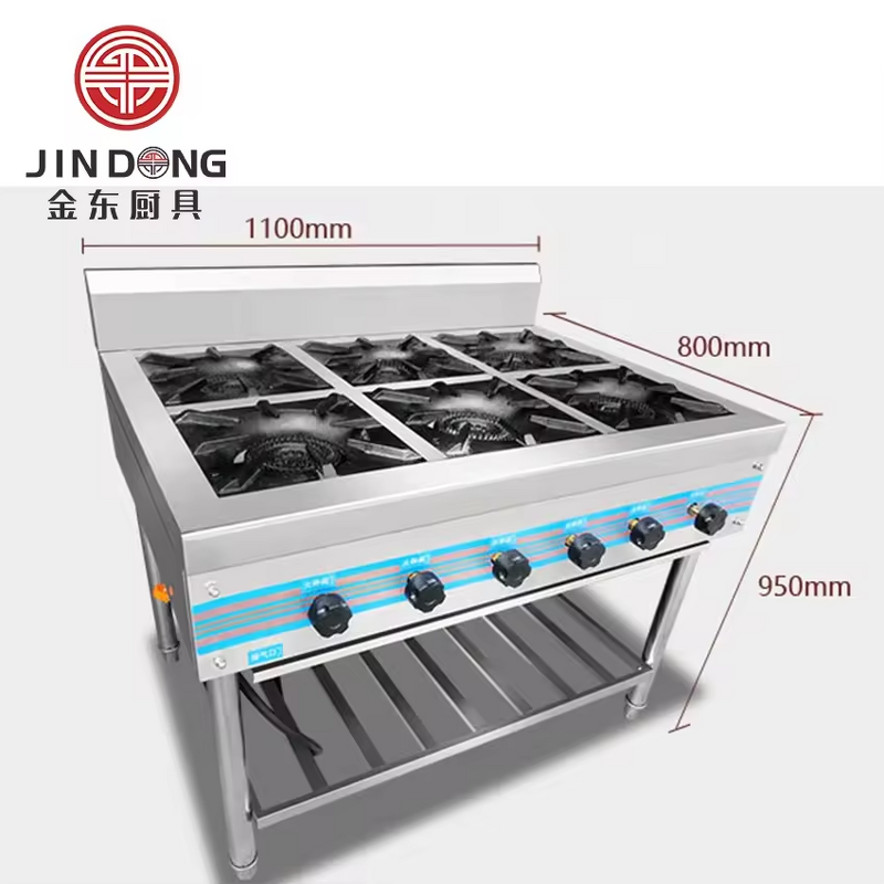 Chinese Gas Range Stove Manufacturer - Commercial Restaurant Kitchen Two Wok Stainless Steel