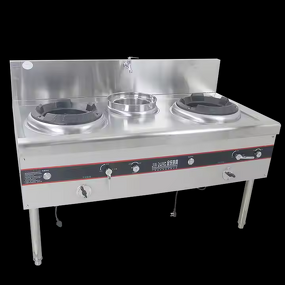 Kitchen Gas Stove Factory - Stainless Steel Double Shell with Two Burners Catering
