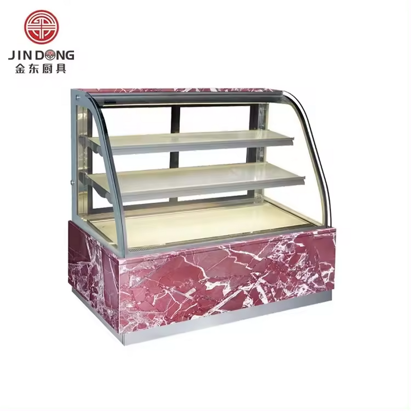Dessert Refrigerator Factory - Commercial Mini Curved Glass Pastry Bakery Showcase