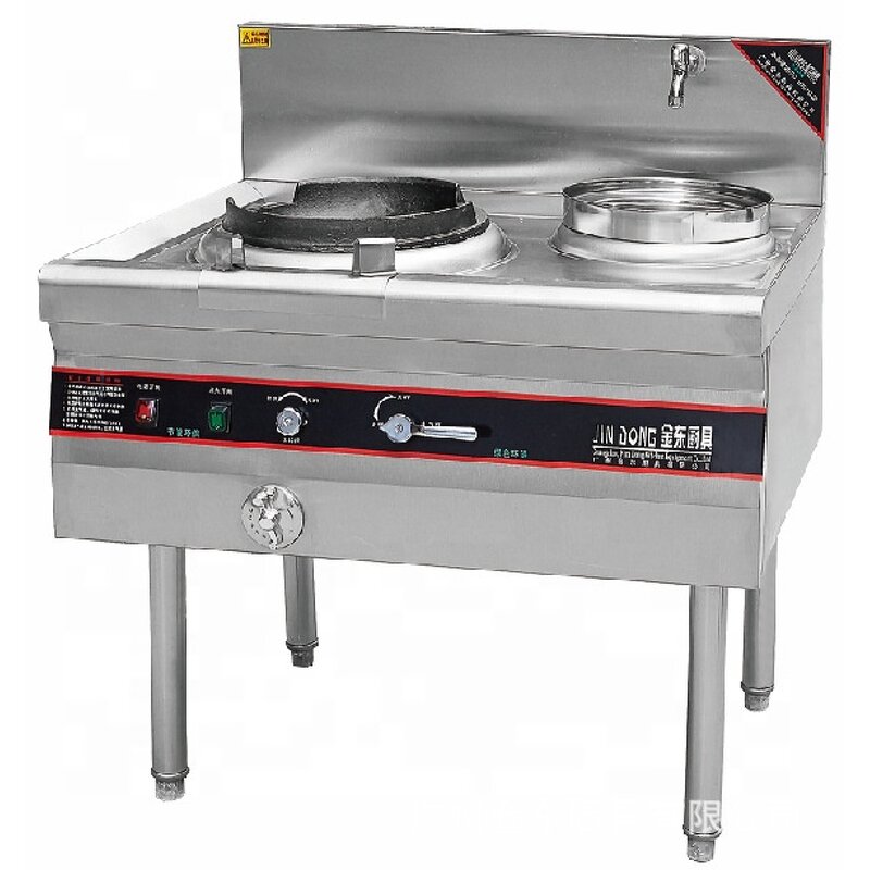 Gas Cooking Stove Supplier - Commercial Kitchen Stainless Steel Double Burners High