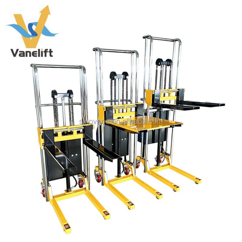 Semi Electric Stacker Supplier - VANELIFT 400kg Light Duty 1.1-1.8 m Mini Forklift