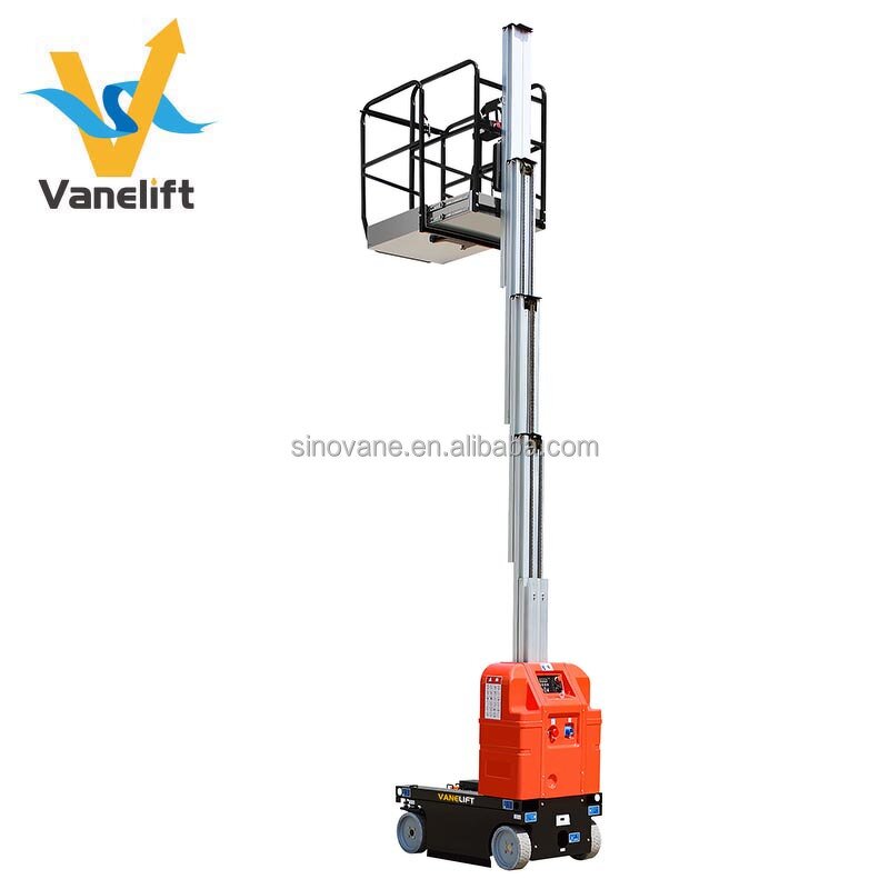 Aluminum Alloy Telescopic Mast Manlift Factory - 6-11m Ladder One Person Window Cleaning