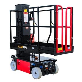 Trackless Aerial Work Platform Factory - 3.6-6 m Battery Power Telescoping Mast Elevator