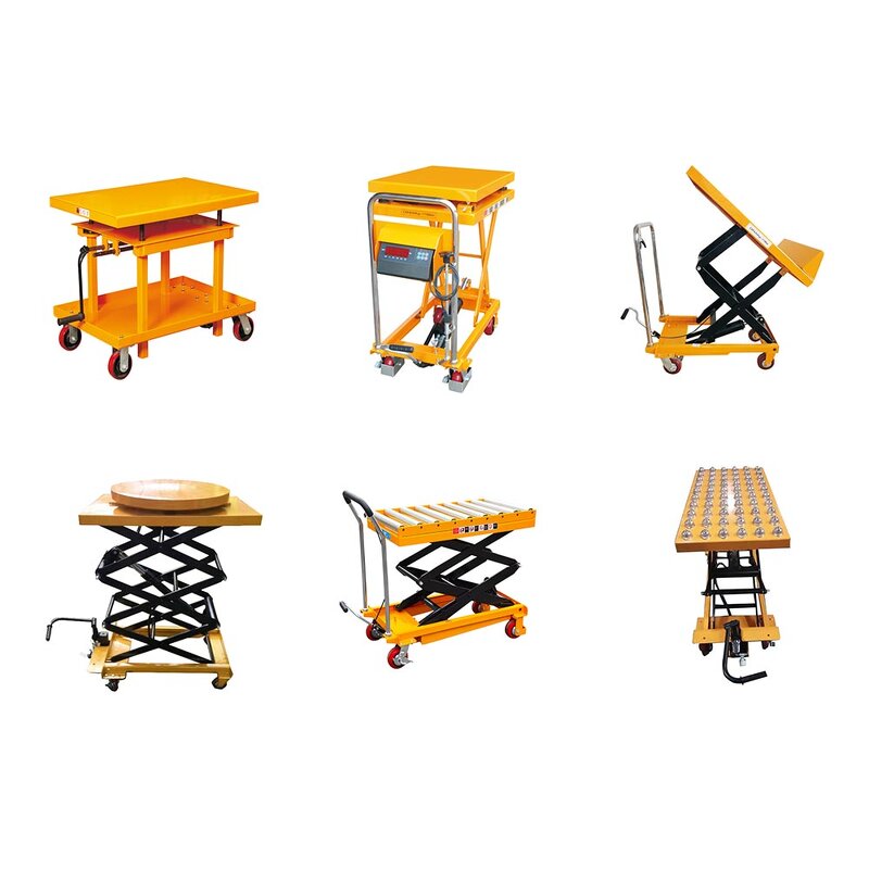 Manual Hydraulic Lift Table Manufacturer - Heavy Duty 1-2 Ton CE Hand Push Lifting Cart
