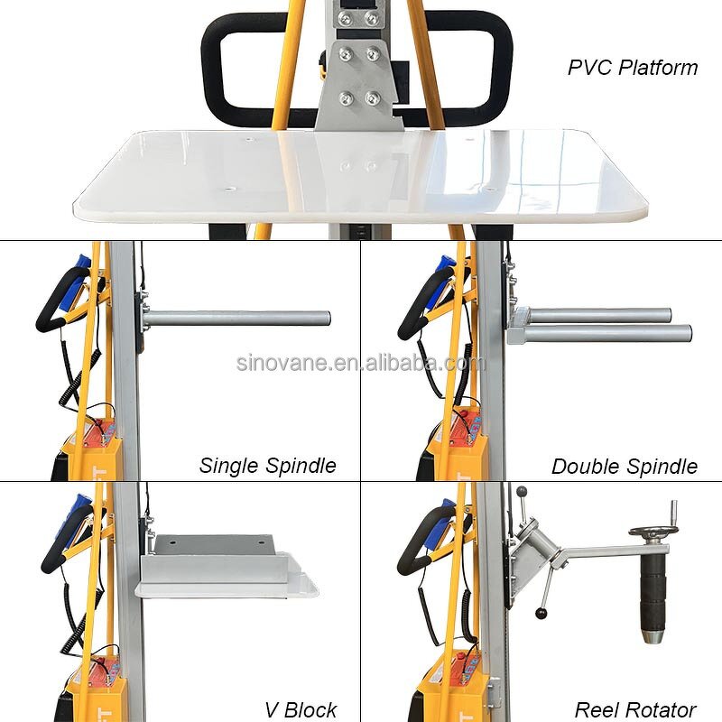 Battery Film Roll Lifter Supplier - Light Duty 100-300 kg Semi Electric Reel Rotator