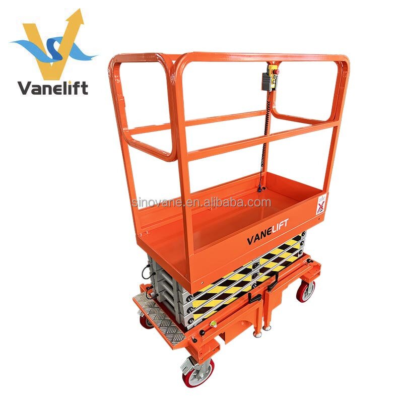 Small Aerial Work Platform Manufacturer - 300-500 kg 3-7m Electric Scissor Mini Manlift