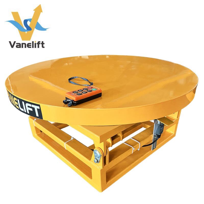 Automatic Rotating Table Lift Factory - VANELIFT Motor Power Inclinable Revolving Customized