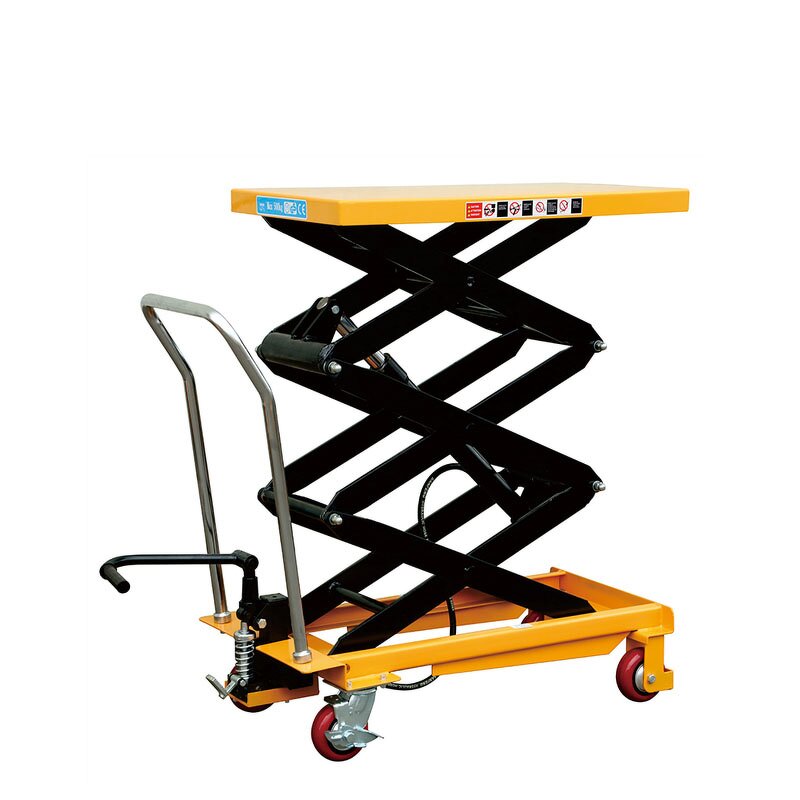Manual Hydraulic Lift Table Manufacturer - Heavy Duty 1-2 Ton CE Hand Push Lifting Cart