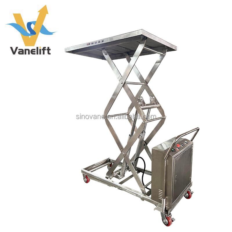 Stainless Steel Electric Lift Table Factory - VANELIFT SS304 316 OEM 500kg Battery Scissor