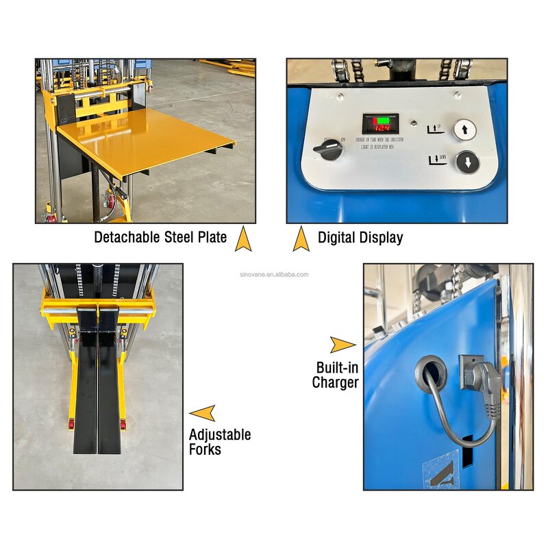 Semi Electric Pallet Stacker Supplier - China Factory 400kg Pipe Mast Light Duty 1.1-1.8m