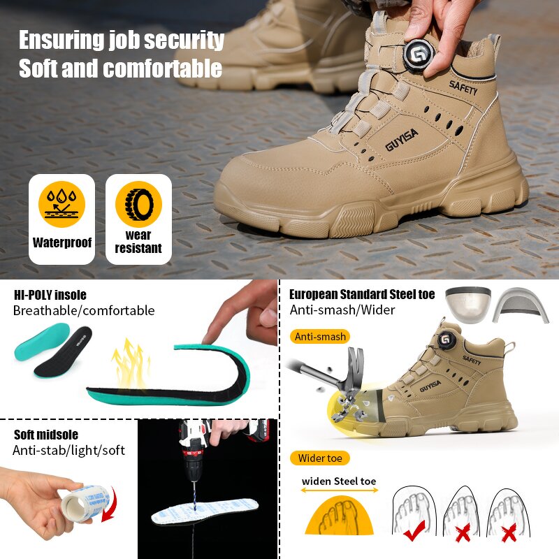 Safety Shoes Factory - OEM Custom Fashion Safety Boots for Men