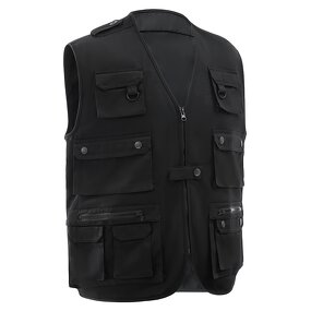 Tactical Vest Manufacturer - 7 Pocket Black Tactical Vest OEM/ODM