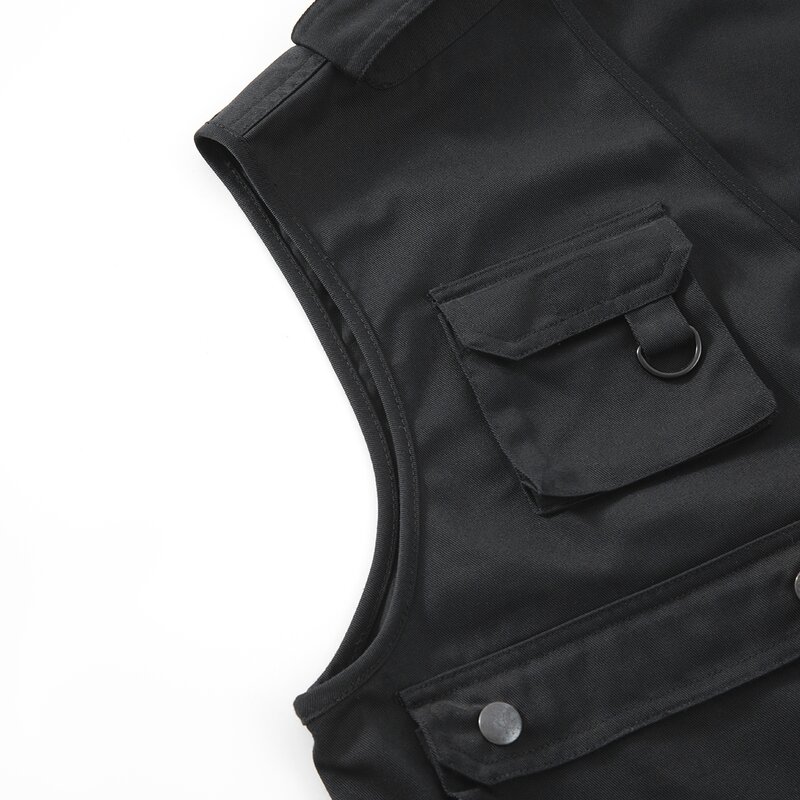 Tactical Vest Manufacturer - 7 Pocket Black Tactical Vest OEM/ODM