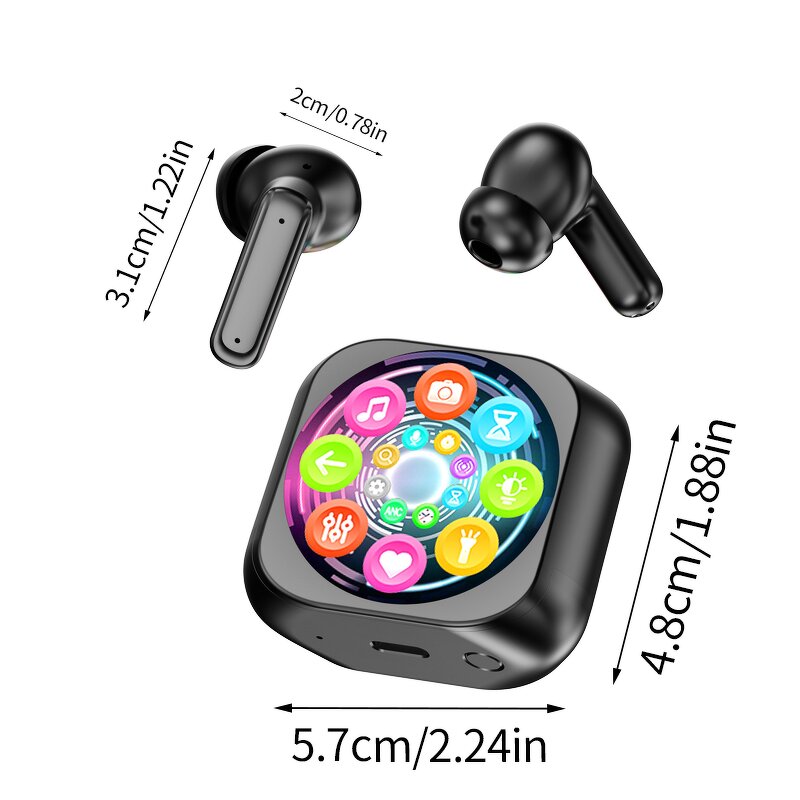 Wireless Earbuds Manufacturer - ANC Touch LCD Screen TWS Earbuds OEM/ODM