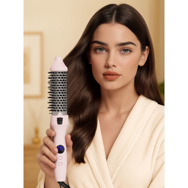 Heat Brush Manufacturer - Electric Ion Hair Brush with LED Display OEM/ODM
