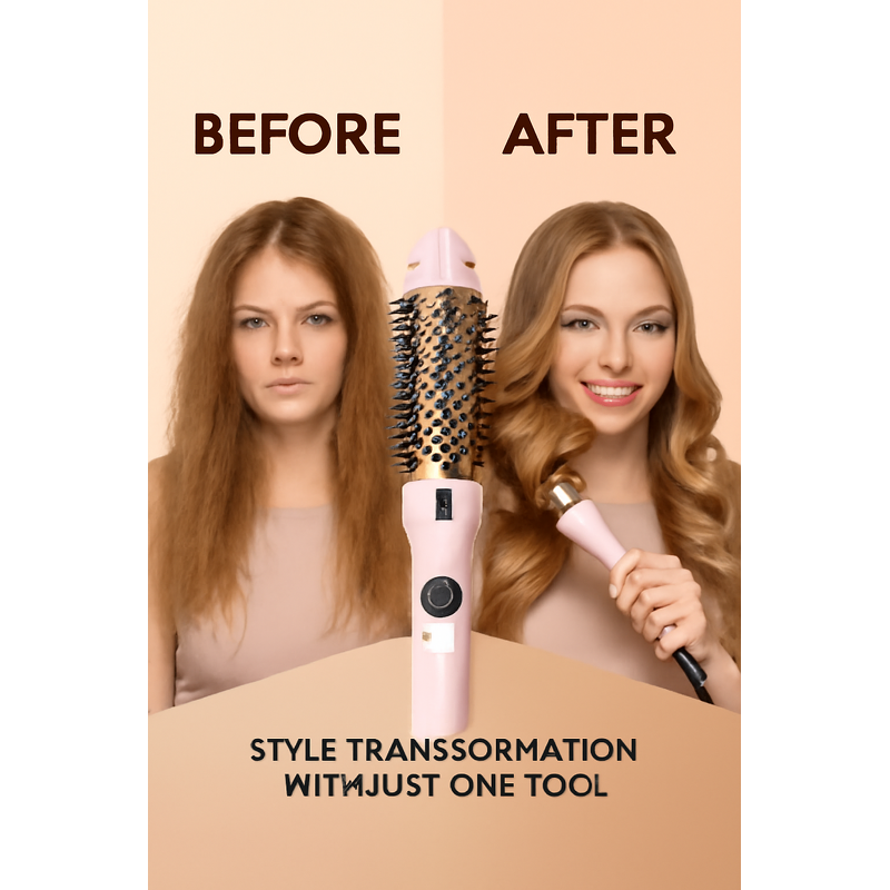 Heated Comb Manufacturer - Rose Gold Ceramic Barrel Heated Comb OEM/ODM