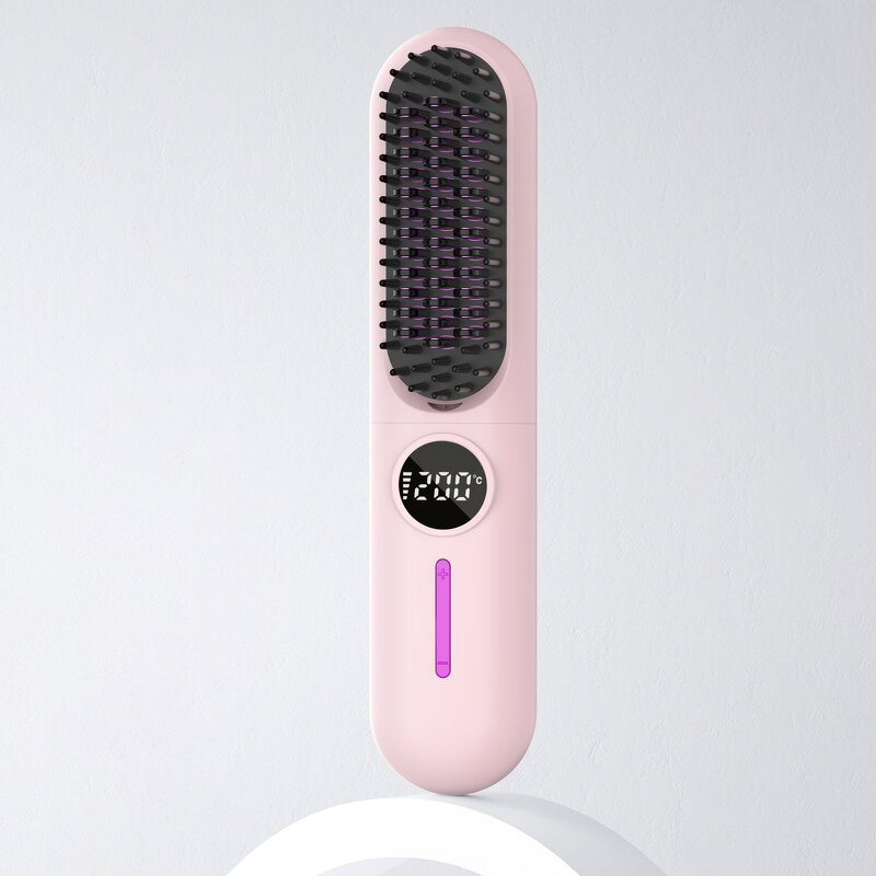 Hair Straightener Manufacturer - Rechargeable Mini Straightening Brush OEM/ODM