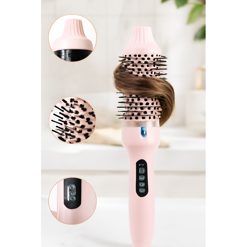 Heated Comb Manufacturer - Rose Gold Ceramic Barrel Heated Comb OEM/ODM