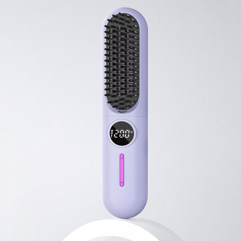 Hair Straightener Manufacturer - Rechargeable Mini Straightening Brush OEM/ODM