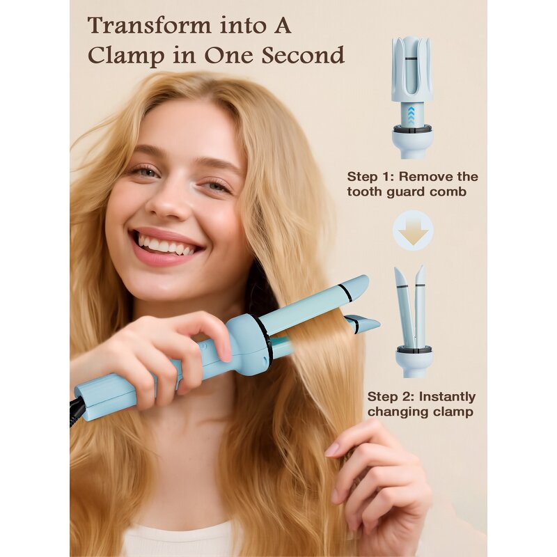 Hair Curler Manufacturer - LCD Digital Rotary PTC Curling Iron OEM/ODM