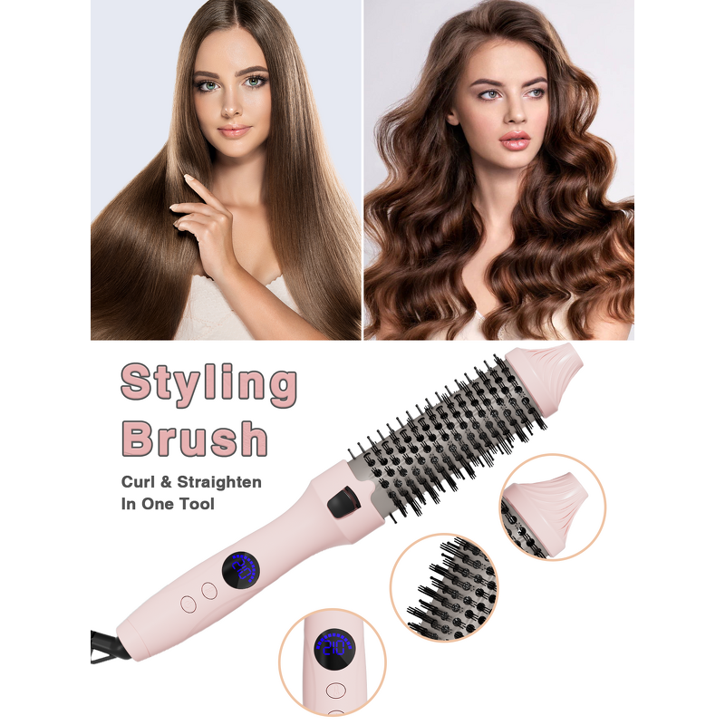 Heat Brush Manufacturer - Electric Ion Hair Brush with LED Display OEM/ODM