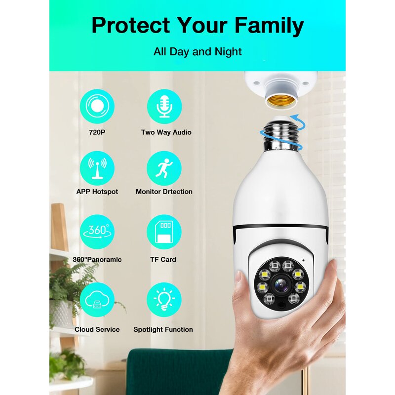 CCTV Camera Manufacturer - Hidden WiFi Light Bulb Camera OEM/ODM