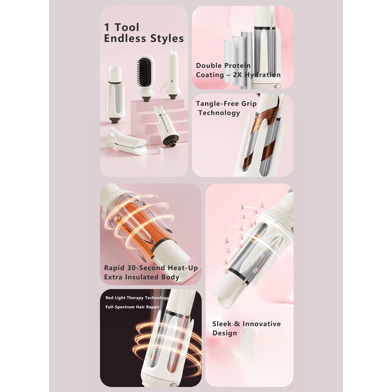 Hair Styler Manufacturer - 5-in-1 Ceramic Straightener Curler OEM/ODM