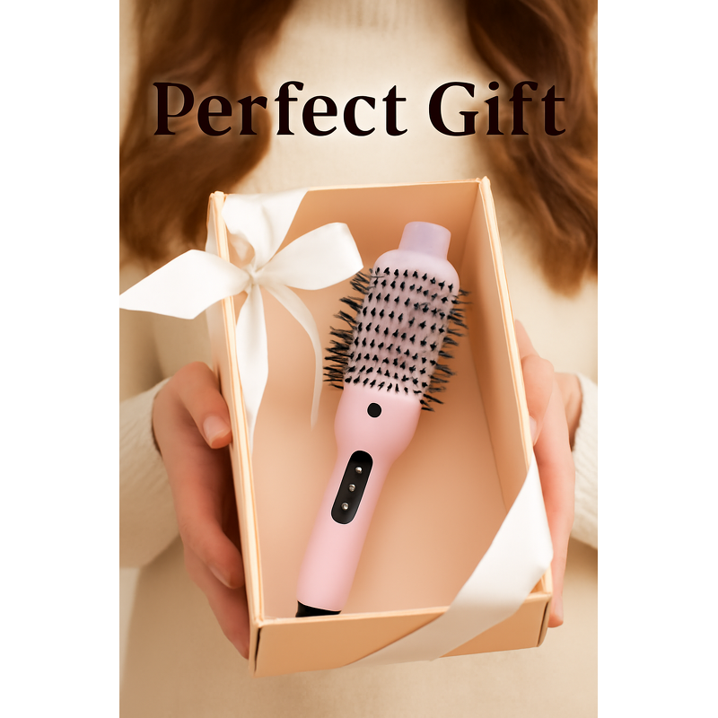 Heated Comb Manufacturer - Rose Gold Ceramic Barrel Heated Comb OEM/ODM