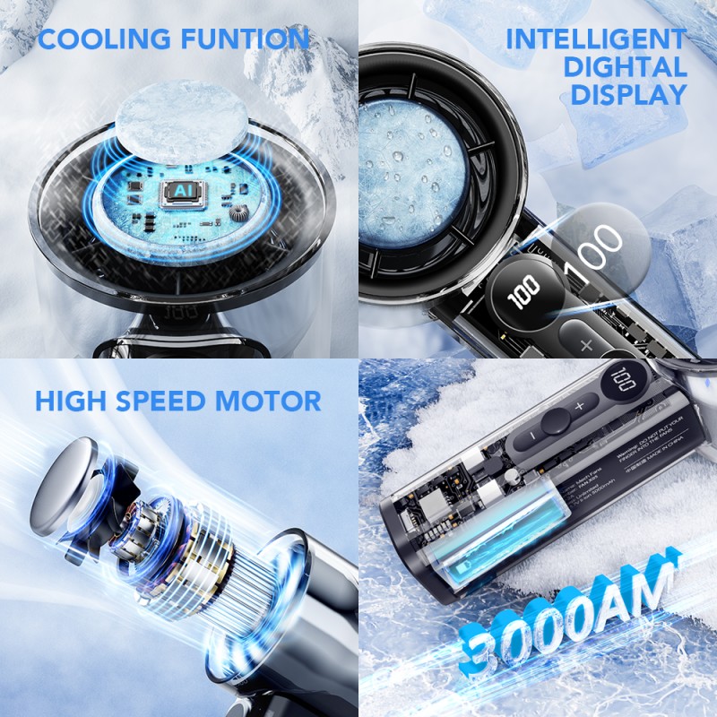 Desktop Fan Factory - Turbine LED Spray Humidifier Cordless