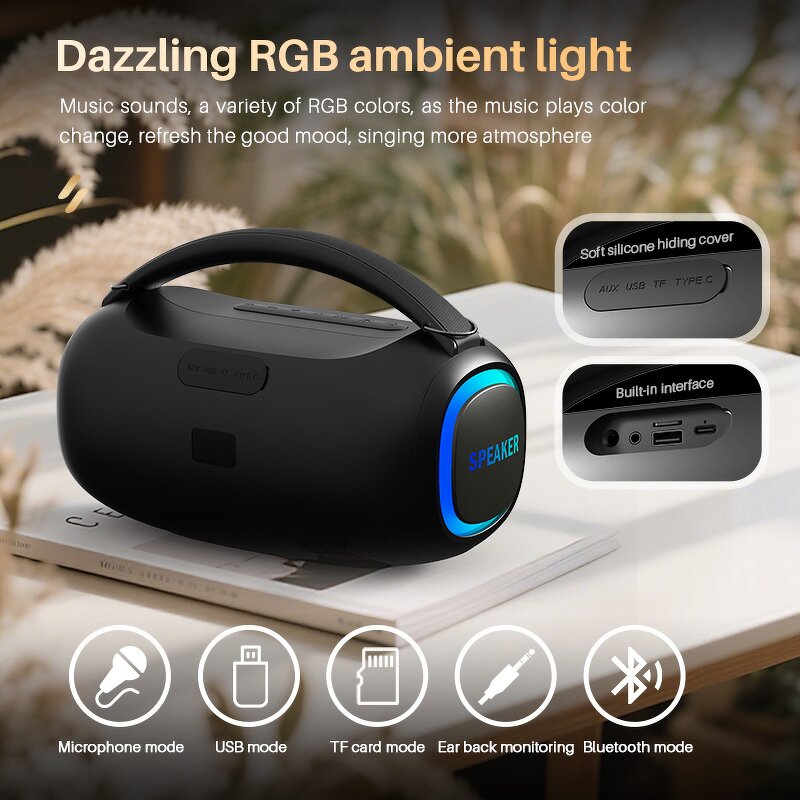 Portable Speaker Factory - OEM/ODM Outdoor Metal Bluetooth Speaker with RGB