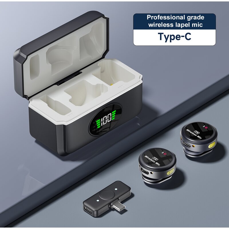 Wireless Microphone Factory - OEM/ODM Mini Magnetic Lavalier Mic Long Battery Life