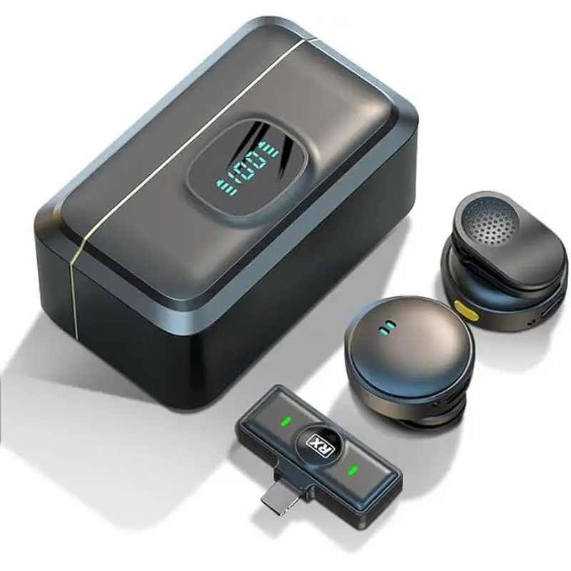 Wireless Microphone Factory - OEM/ODM Lavalier Video 2 Wireless Mics Dual Transmitter