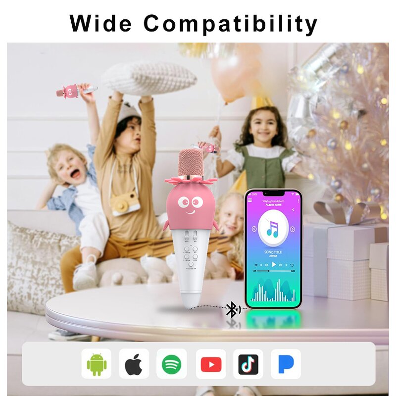 Portable Speaker Factory - OEM/ODM Mini Karaoke Speaker RGB LED Wireless Mic