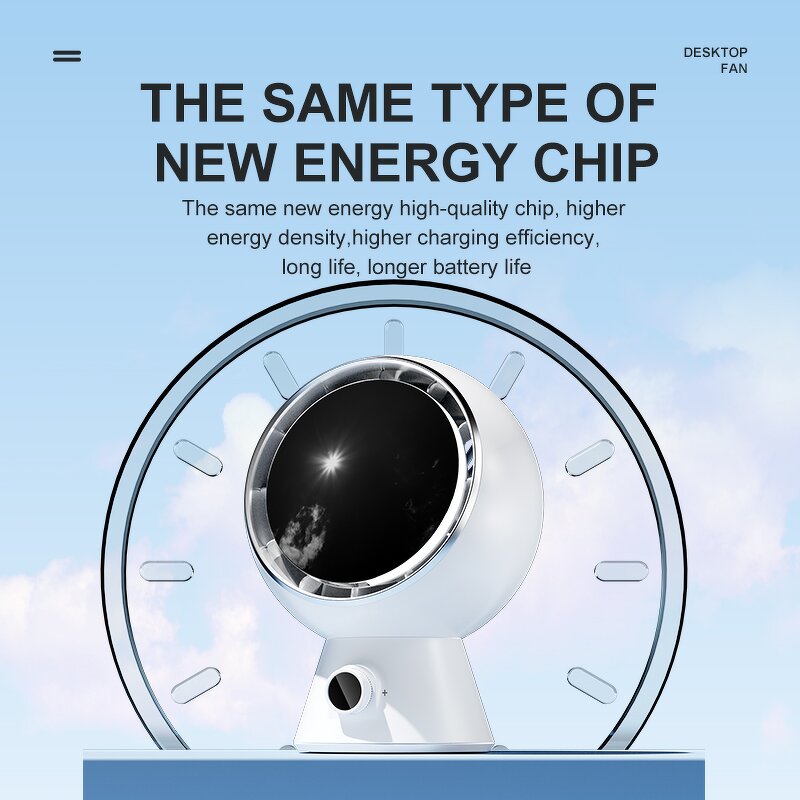 Portable Fan Factory - OEM/ODM Lightweight Three-Speed Rechargeable Cooling Fan