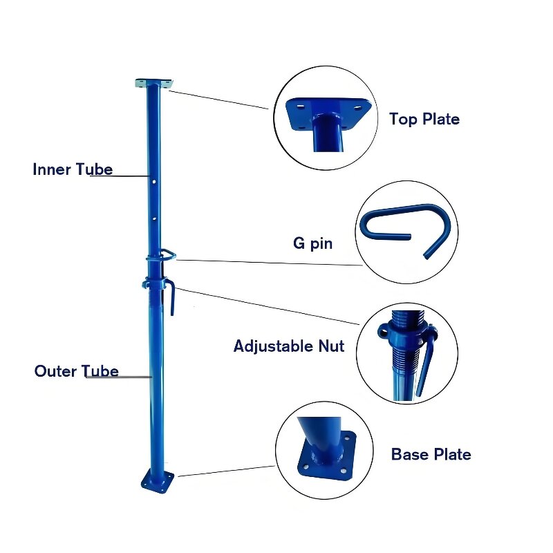 Adjustable Steel Prop Factory - Galvanized Formwork Support System
