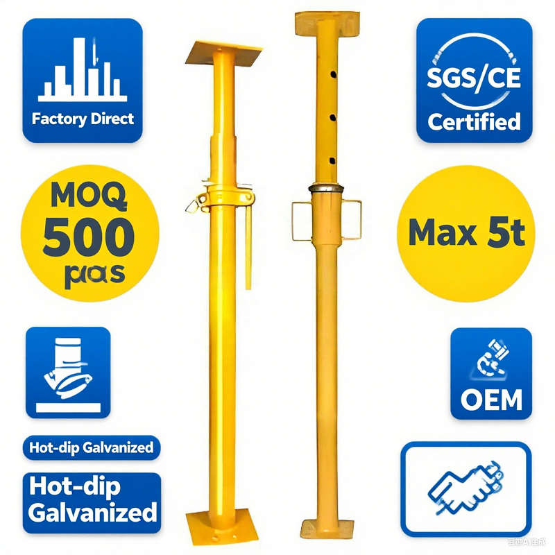 Steel Props Manufacturer - Strong for Scaffolding Formwork Construction